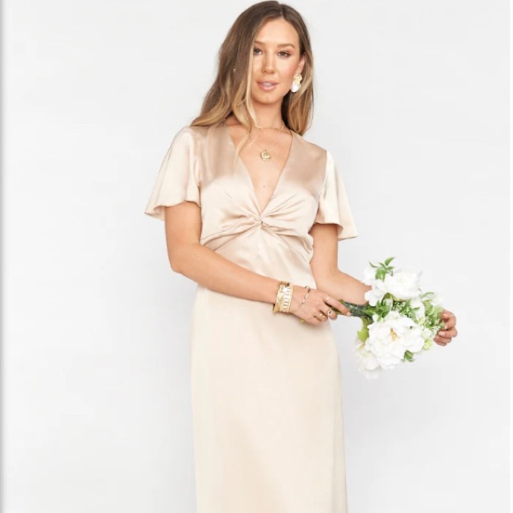 Show Me Your MuMu Rome Twist Gown, Champagne Sz M